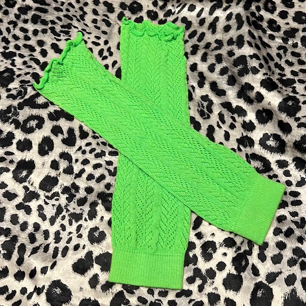 Boot toppers socks in lime green